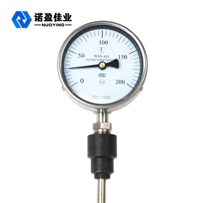 Un bon prix. Connexion bimétallique hydraulique de fil du thermomètre 150mm de cadran de l'huile solides solubles en ligne