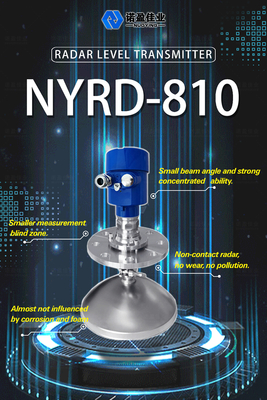 Un bon prix. 26 GHz NYRD-810 Radar d'onde de mesure haute fréquence Capteur de niveau solide Radar guidé Transmetteur de niveau acide en ligne
