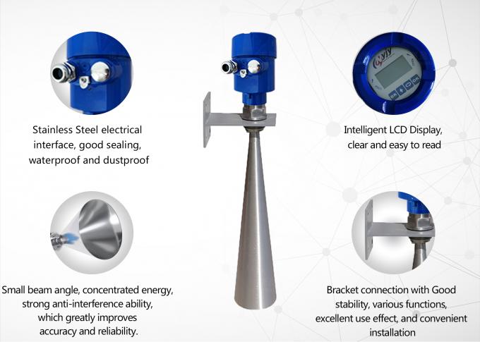 Micropilote industriel de haute précision Capteur de niveau du réservoir d'eau Capteur de niveau du radar Transmetteur essentiel pour les instruments de mesure du niveau 4